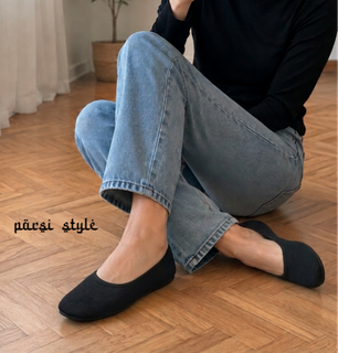 پاپوش بزرگسال کف چرم رویه نخی