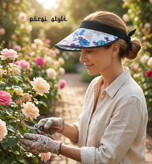 کلاه آفتابگیر زنانه پشت کش طرحدار