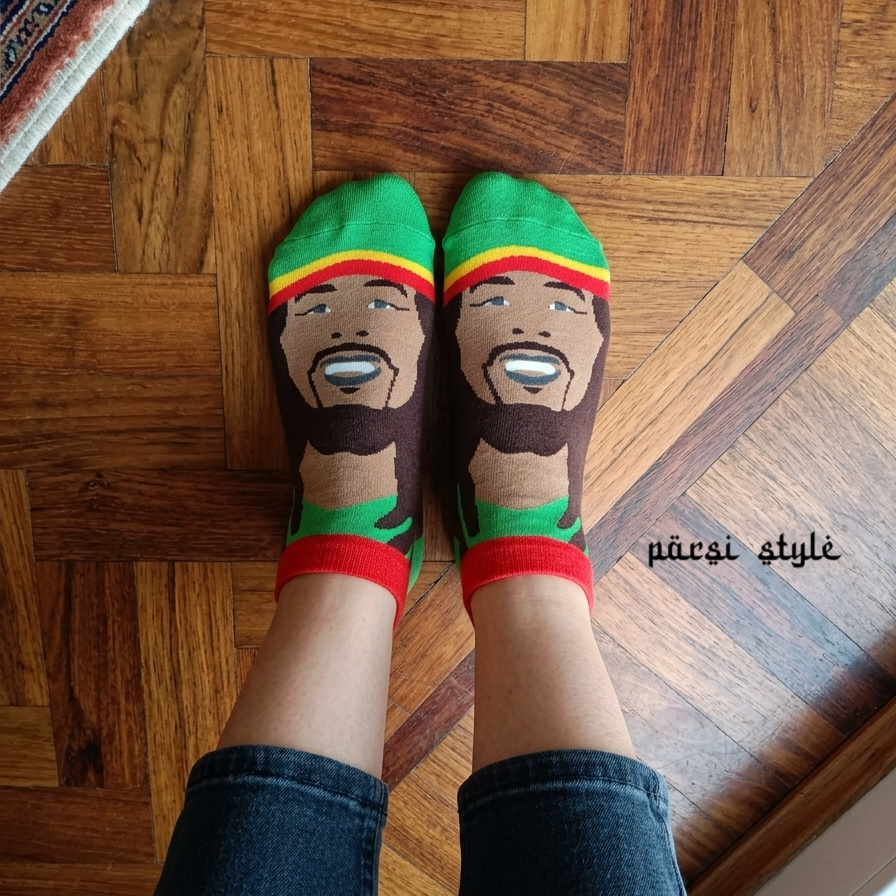 جوراب بزرگسال مچی طرح باب مارلی Bob Marley