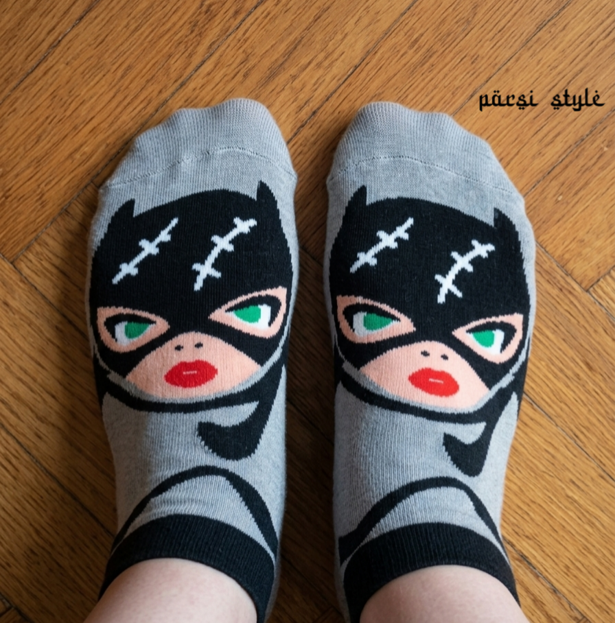جوراب بزرگسال مچی طرح کت وومن Catwoman