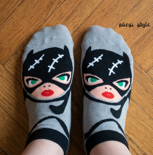 جوراب بزرگسال مچی طرح کت وومن Catwoman