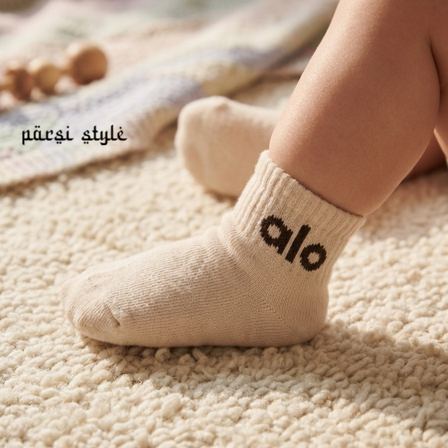 جوراب بچگانه مچی نخی طرح alo