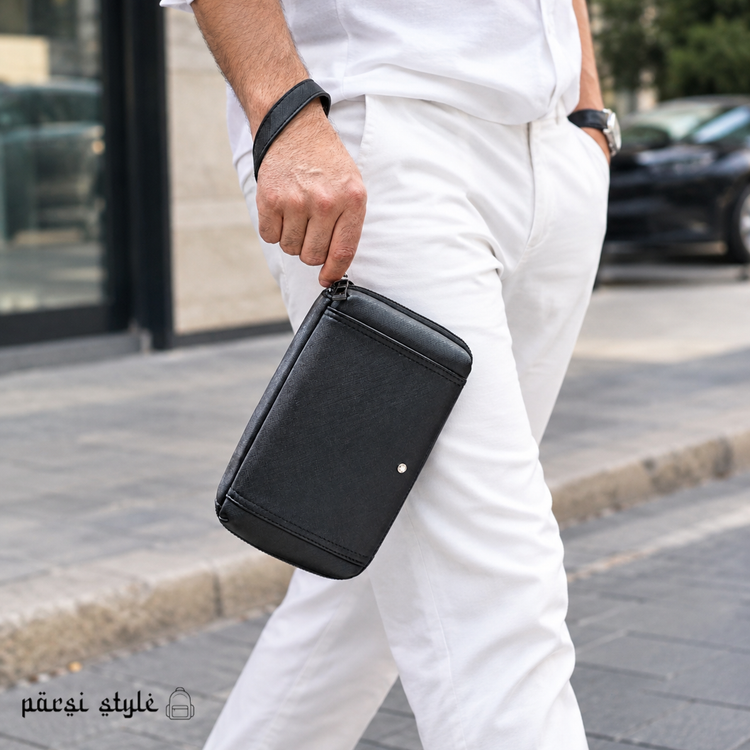 کیف مردانه دستی پاسپورتی مونت بلانک (MONTBLANC)
