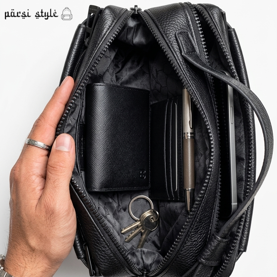 کیف مردانه دستی دو حالته 4 زیپ مونت بلانک (MONTBLANC)