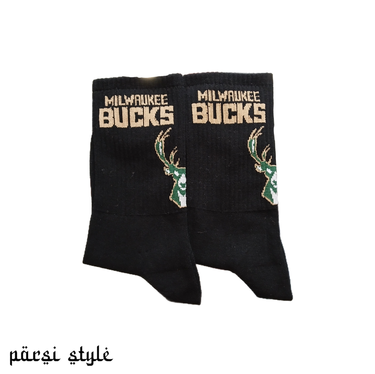 جوراب بزرگسال ساقدار ورزشی طرحدار MILWAUKEE BUCKS
