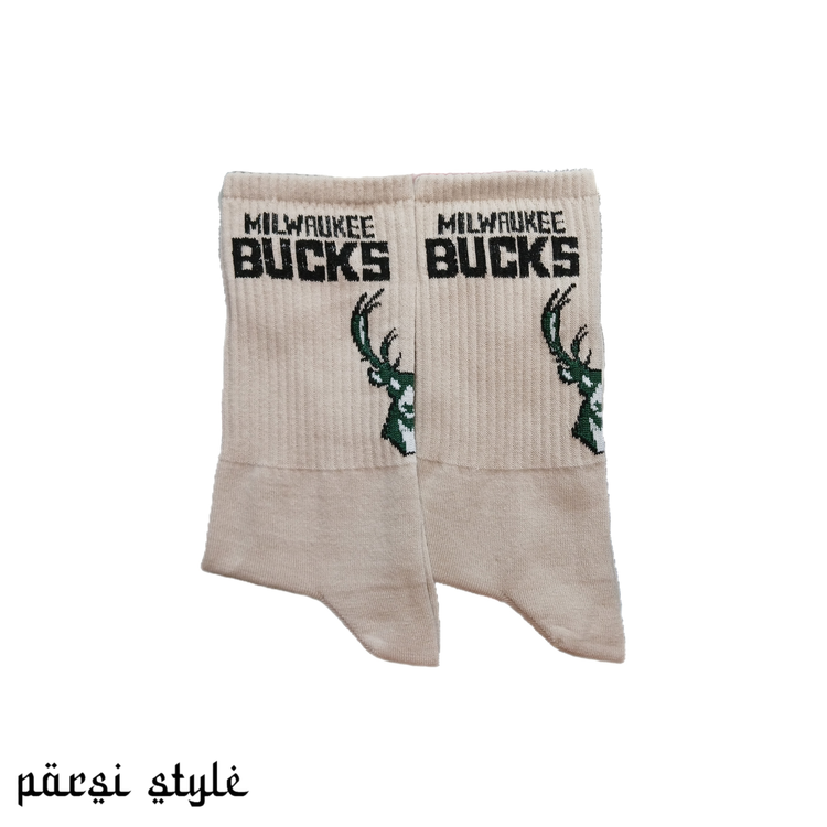 جوراب بزرگسال ساقدار ورزشی طرحدار MILWAUKEE BUCKS