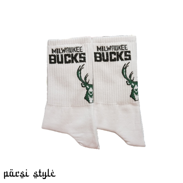 جوراب بزرگسال ساقدار ورزشی طرحدار MILWAUKEE BUCKS