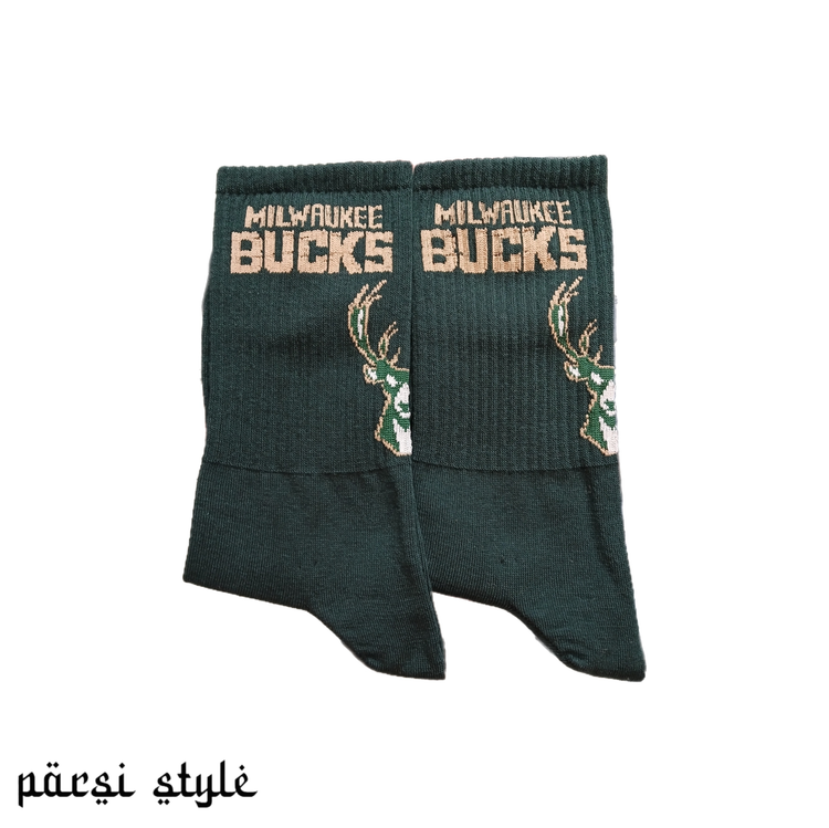 جوراب بزرگسال ساقدار ورزشی طرحدار MILWAUKEE BUCKS