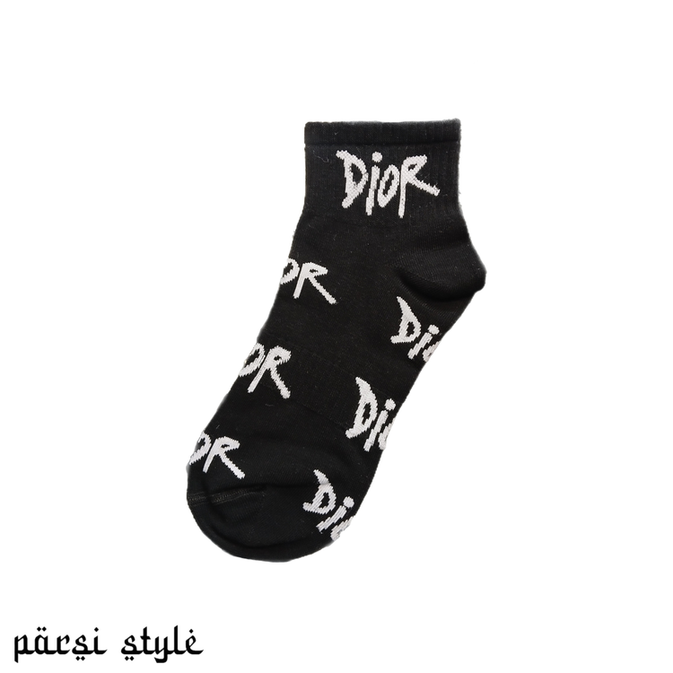 جوراب بزرگسال نیمساق کش انگلیسی طرحدار Dior